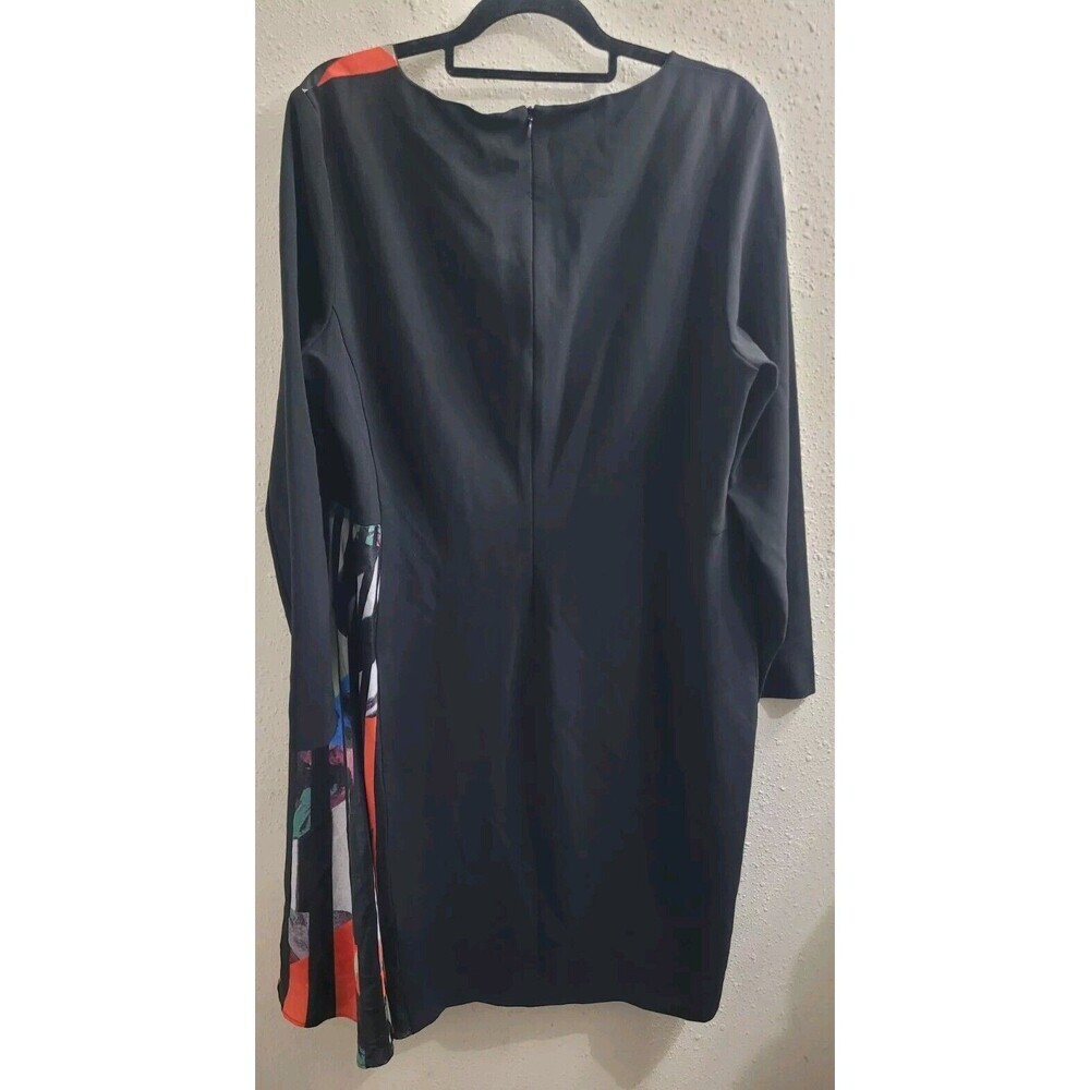 Marina Rinaldi Diametro Print Panel Dress Size 14 US Quiet Luxury Classy NEW - Picture 14 of 16